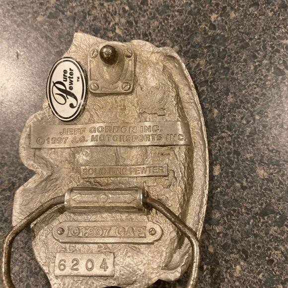 NASCAR Jeff Gordon solid pewter Belt Buckle Made in USA - Picture 4 of 7
